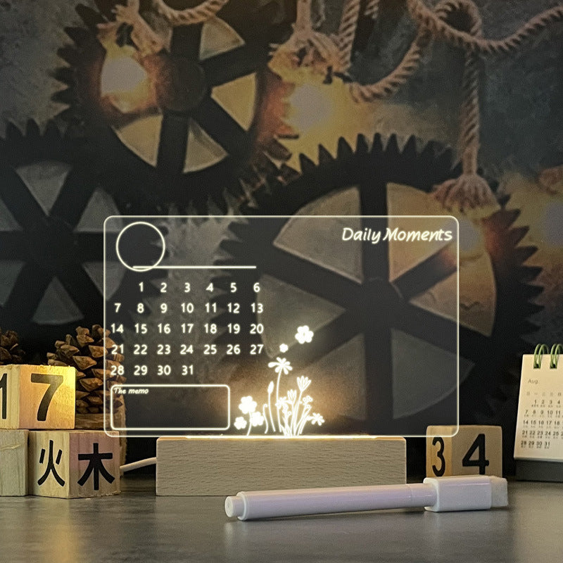 LED Message Board Night Lamp – USB with Pen