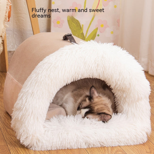 Portable Pet Nest – Warm Cozy Bed for Cats & Dogs