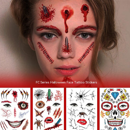Halloween Funny Makeup Tattoo Sticker – 14.5×21cm