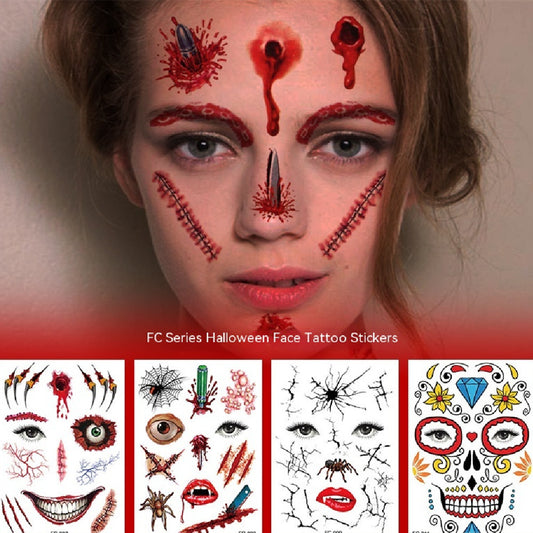Halloween Funny Makeup Tattoo Sticker – 14.5×21cm