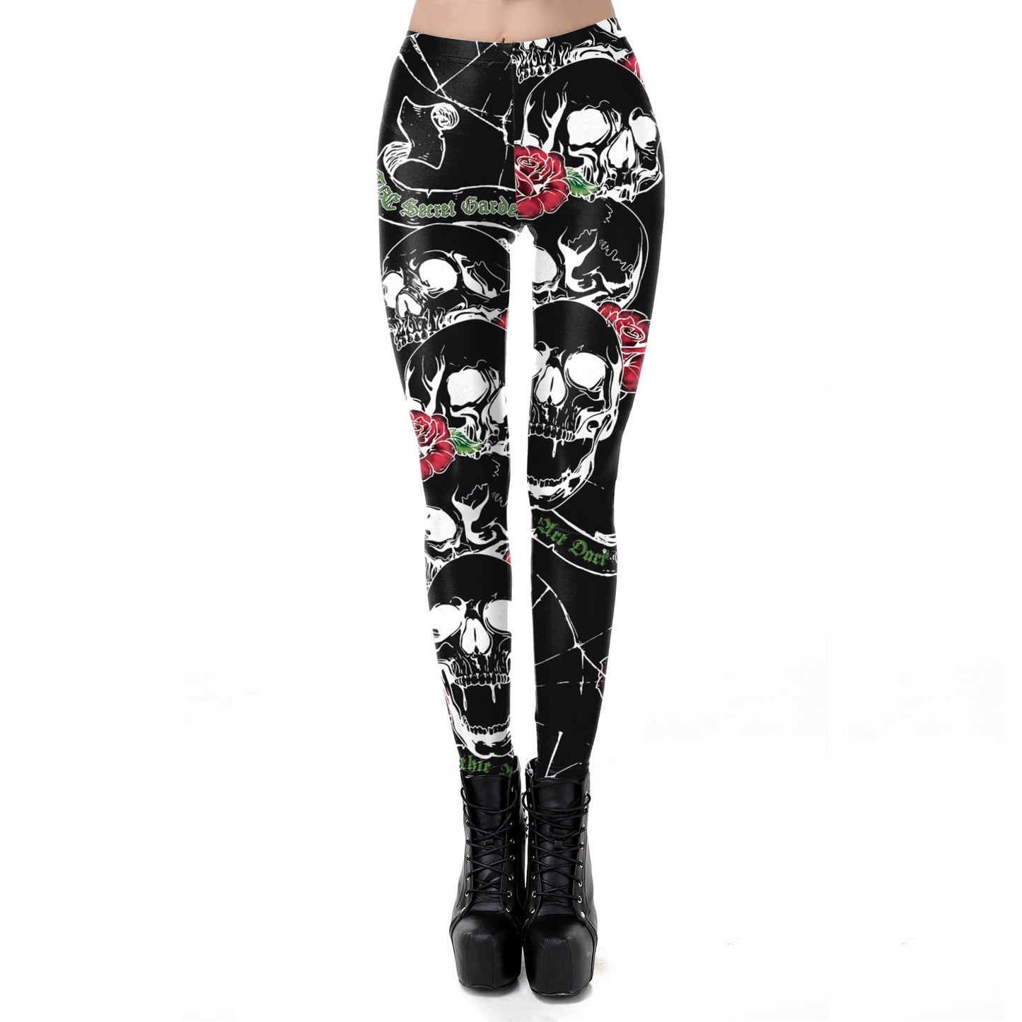 Halloween Skull Print Ladies Leggings