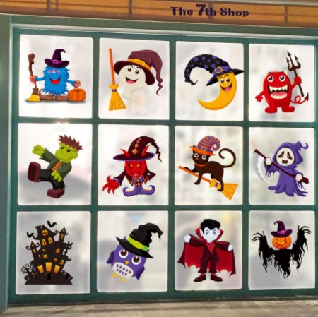 Halloween Colorful Static Stickers