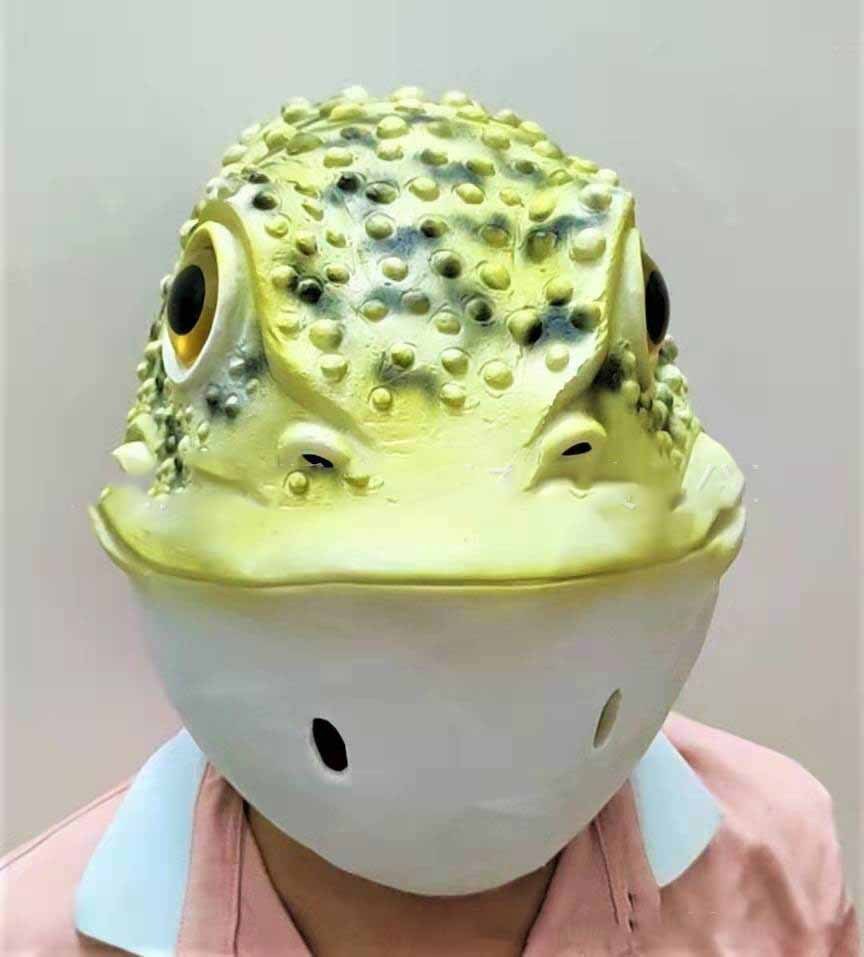 Halloween Golden Toad Latex Mask