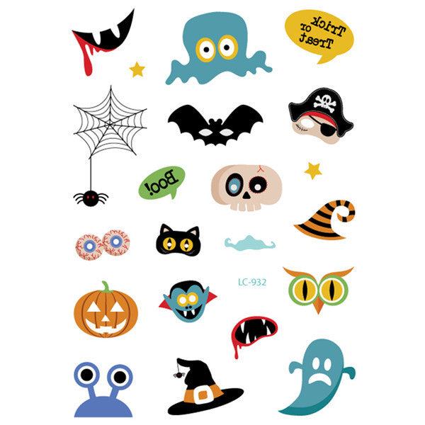 Halloween Face & Body Tattoo Stickers – Fun & Safe