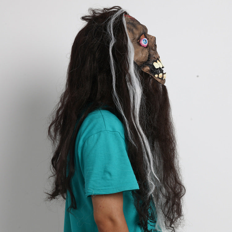 Horror Beard Hood Mask – Full Head Halloween Prop