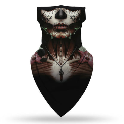 Halloween Clown Print Triangle Scarf – Unisex