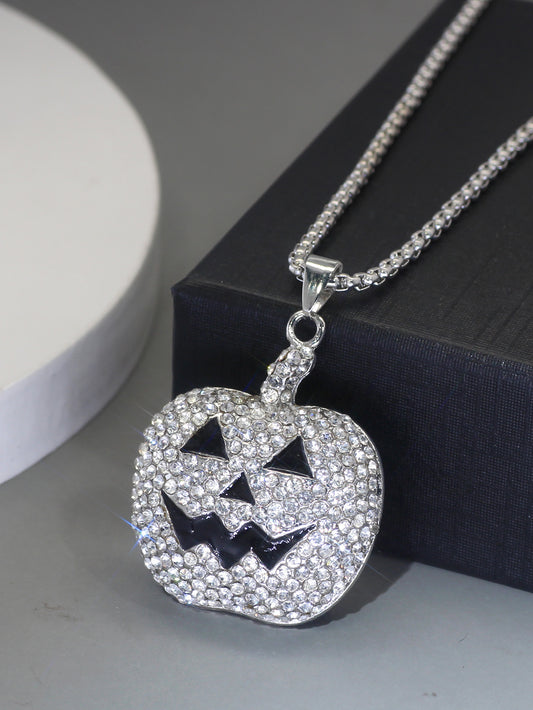 Halloween Pumpkin & Ghost Necklace – Unisex Pendant