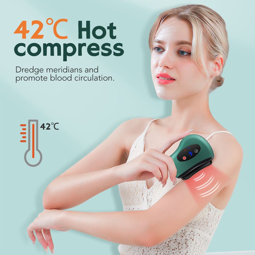Electric Gua Sha Massage Device Heated Vibration Facial Sculpting Tool