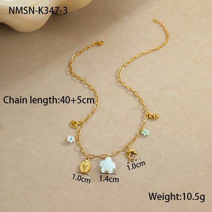 Ocean Style Pendant Stainless Steel Women's Necklace