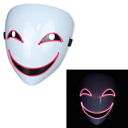 Glowing Black Halloween Mask – Multicolor