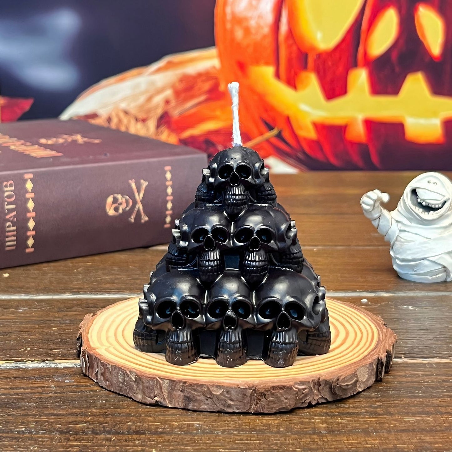 Halloween Skull Candle