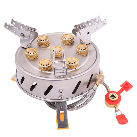 7-Burner Outdoor Gas Stove – Camping & Group Cooking
