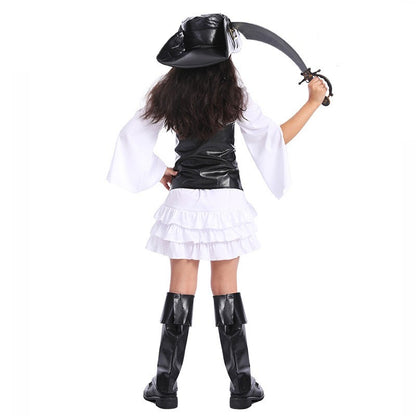 Halloween Girls Party Costume – Dress, Vest & Hat Set