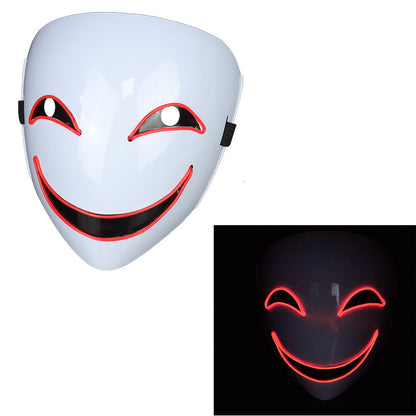 Glowing Black Halloween Mask – Multicolor