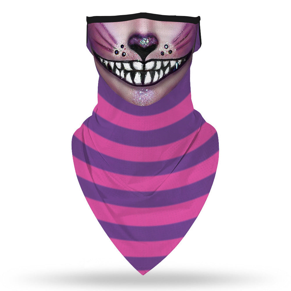 Halloween Clown Print Triangle Scarf – Unisex