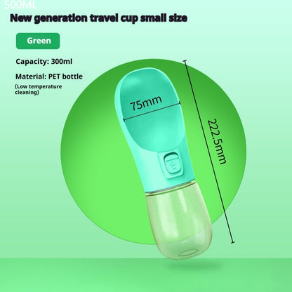 Portable Dog Water Bottle – Travel Feeder Bowl for Pets