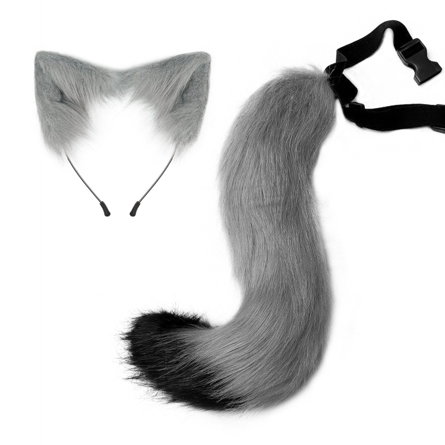 Faux Fox Tail Hairband – Plush Handmade Halloween Accessory