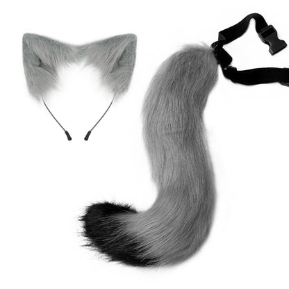 Faux Fox Tail Hairband – Plush Handmade Halloween Accessory