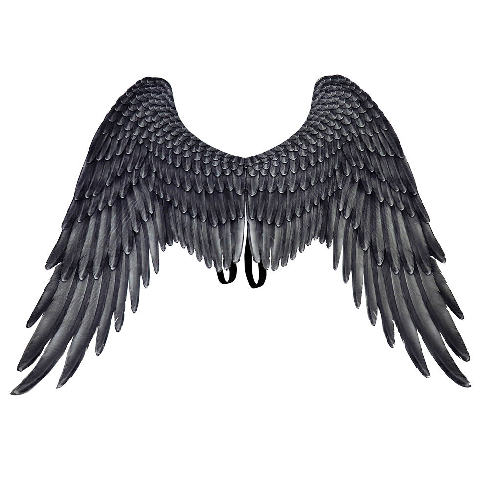 Halloween Angel Wings – Oversized Black & White