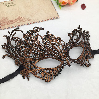 European-Style Halloween Lace Mask – Party Costume