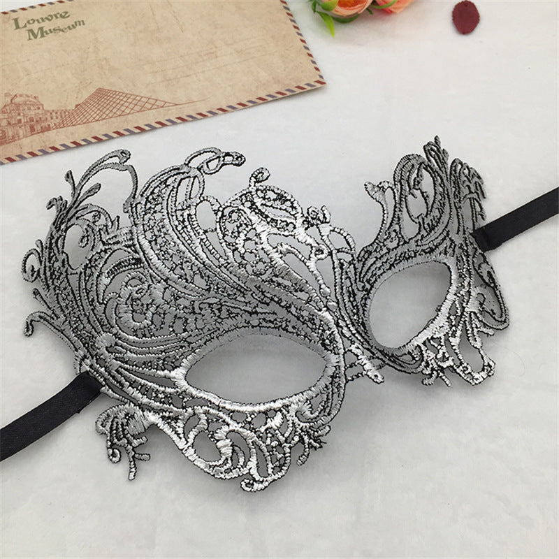 European-Style Halloween Lace Mask – Party Costume