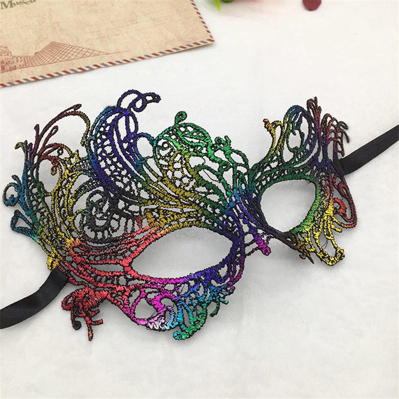 European-Style Halloween Lace Mask – Party Costume