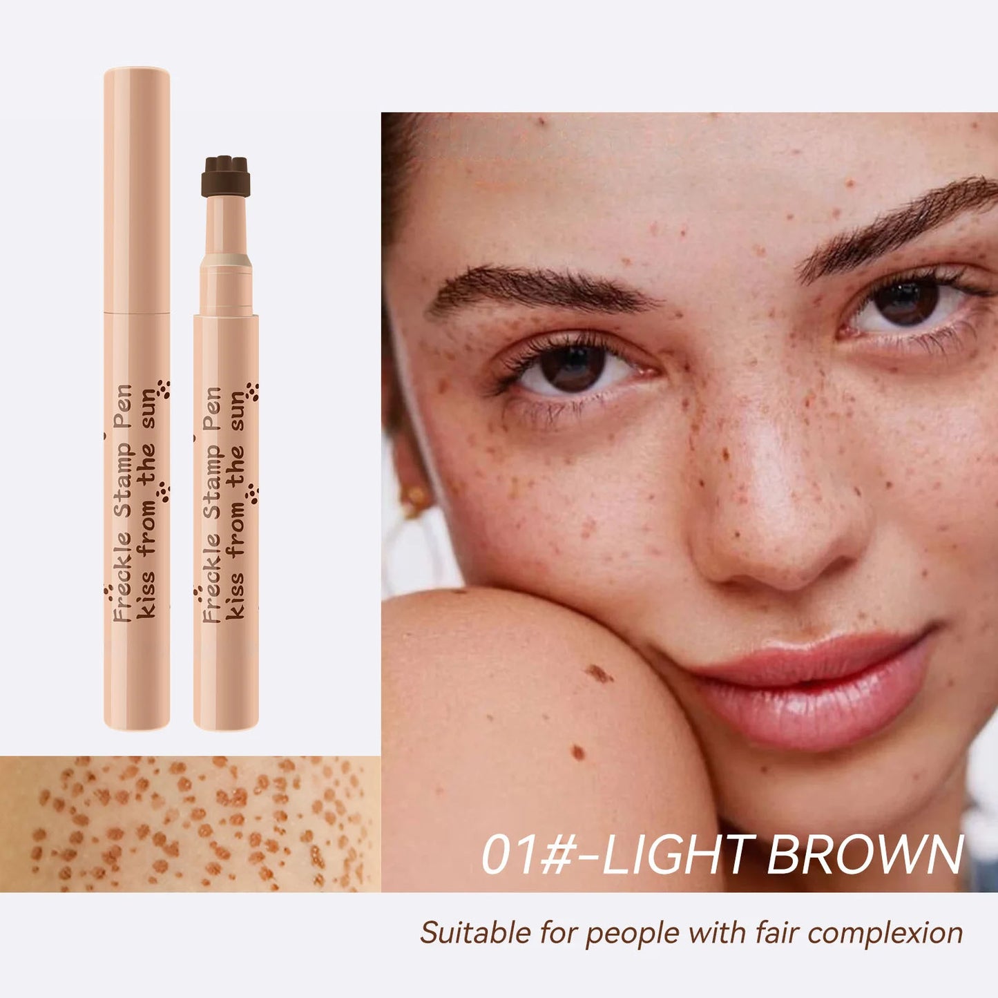 Waterproof Freckle Pen Natural Fake Freckles Makeup 4 Shade Felt Tip