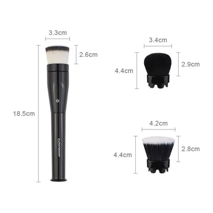 3 in 1 Electric Makeup Brush Vibration Rotating Foundation Blush Tool