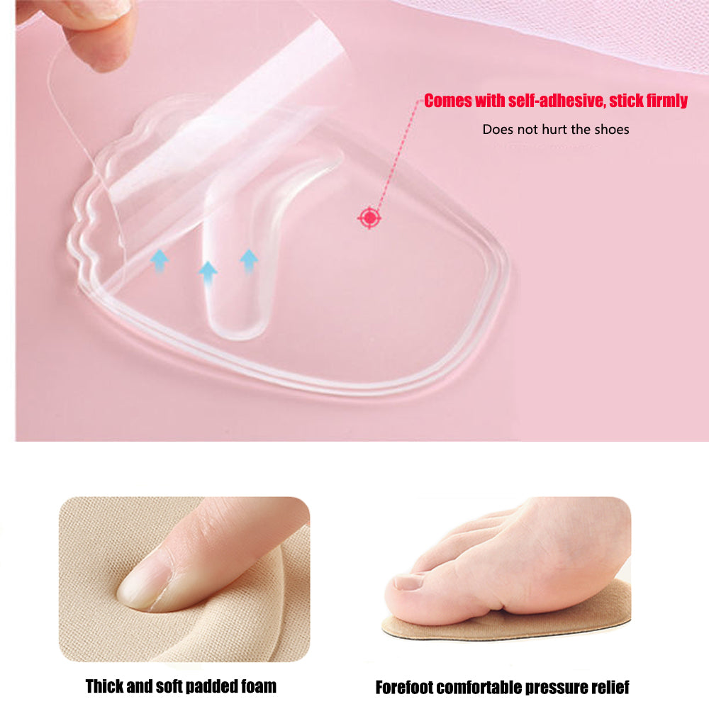 Forefoot Insert Pads for Heels Soft Cushion Insoles Pain Relief