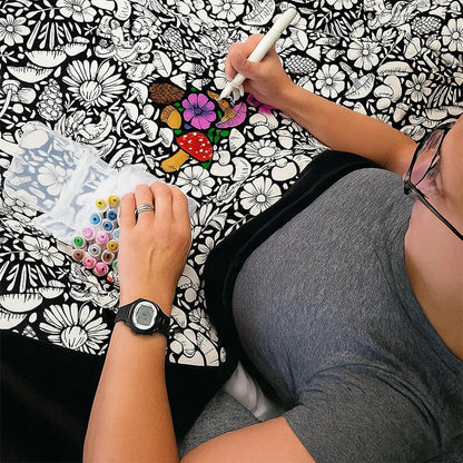 DIY Coloring Blanket with Markers Creative Color Your Own Throw Blanket