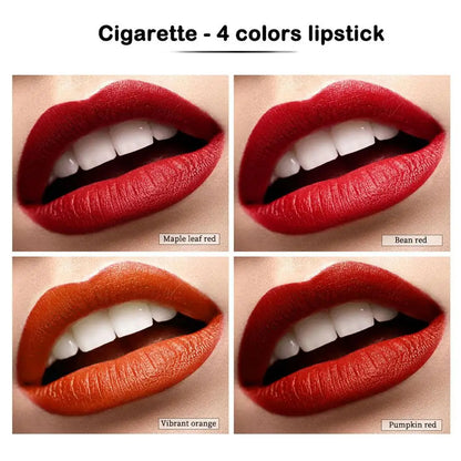 Cigarette Lipstick Set 4 Color Velvet Matte Mini Lip Kit Waterproof
