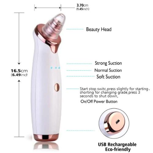 Blackhead Remover Vacuum Suction Pore Cleaner Facial Acne Cleaning Tool