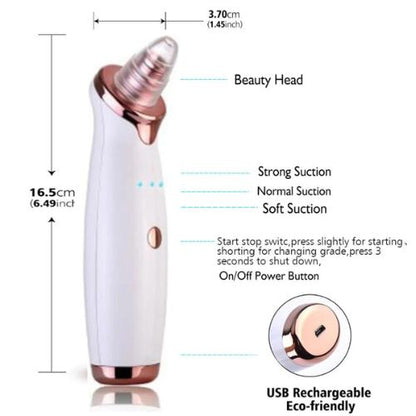 Blackhead Remover Vacuum Suction Pore Cleaner Facial Acne Cleaning Tool