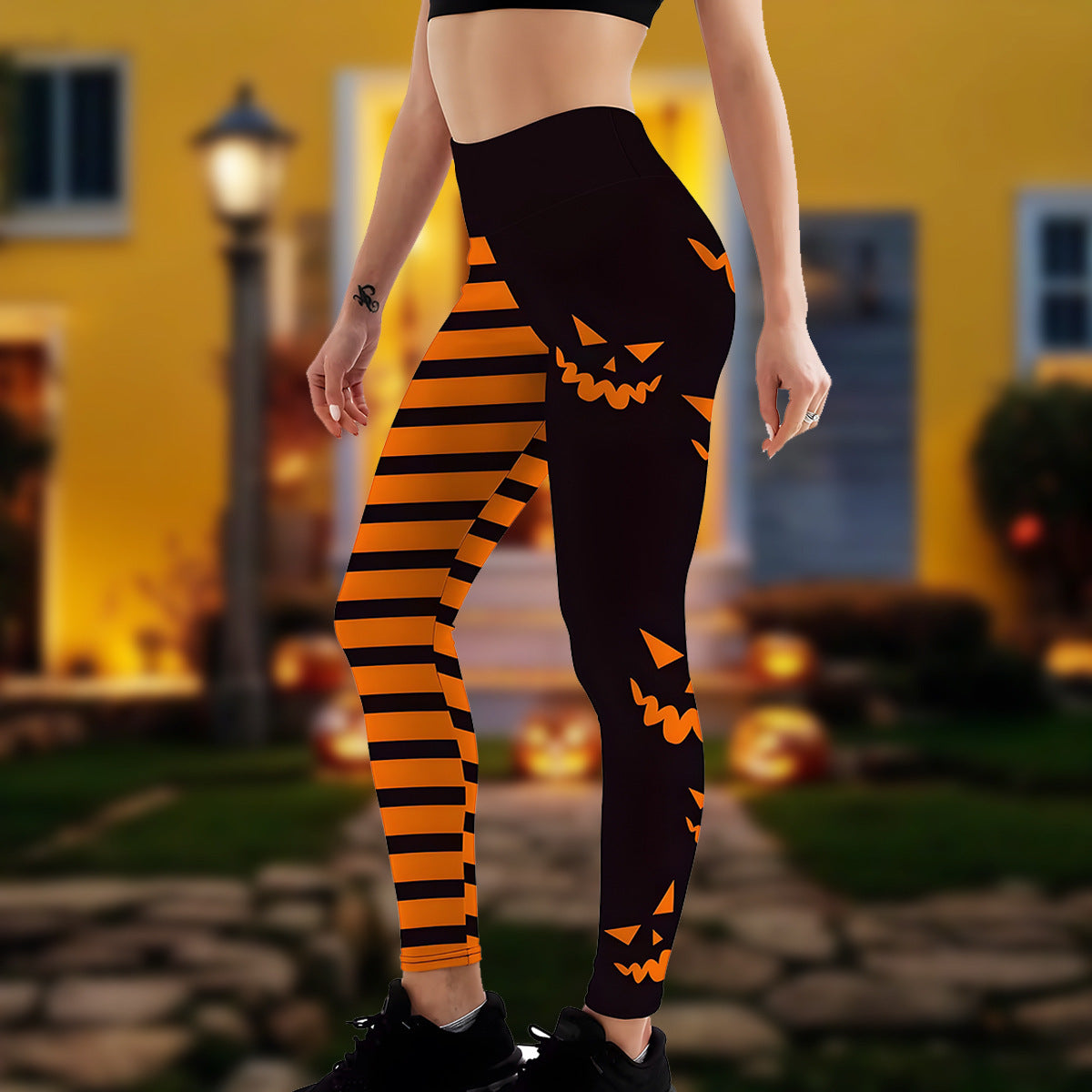 Halloween Printed Yoga Leggings for Women