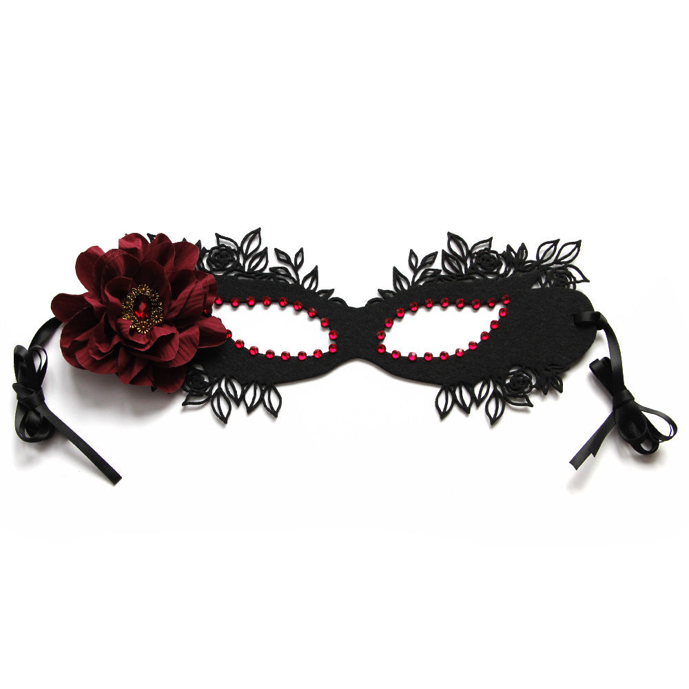 Halloween Masquerade Diamond Mask – Black