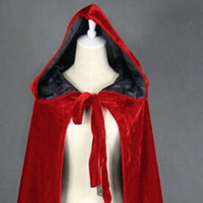 Velvet Halloween Cloak with Hood – Double Layer