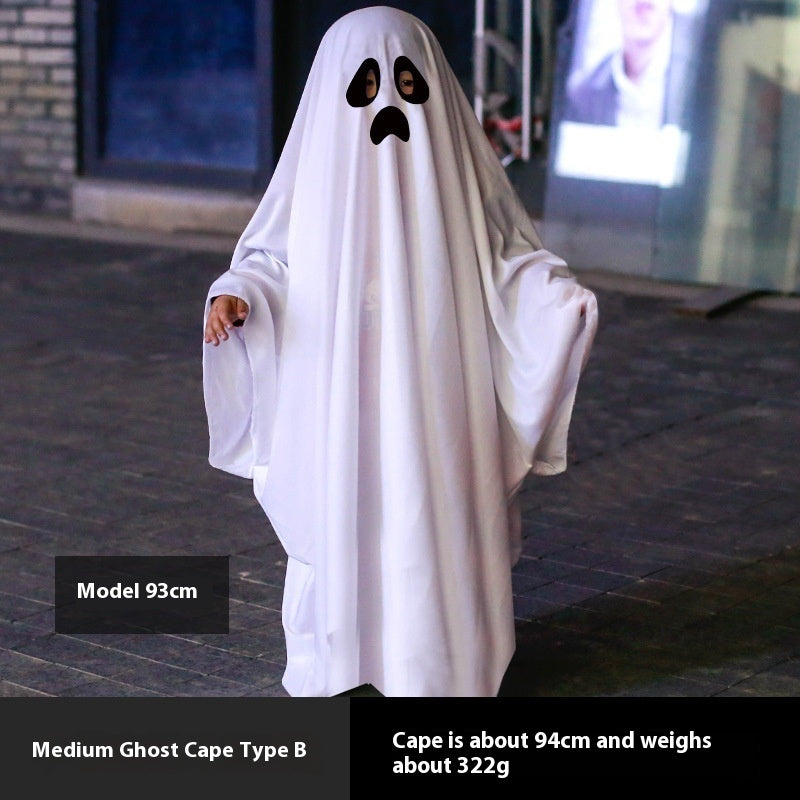 Halloween Ghost Cloak Costume – White & Fun Designs