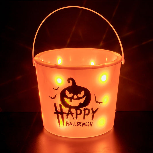 Halloween Glowing Pumpkin Bucket – Portable LED Toy
