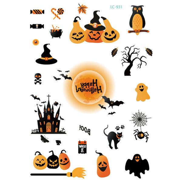 Halloween Face & Body Tattoo Stickers – Fun & Safe
