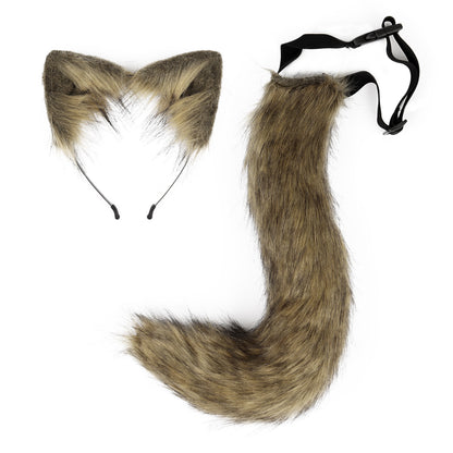 Faux Fox Tail Hairband – Plush Handmade Halloween Accessory