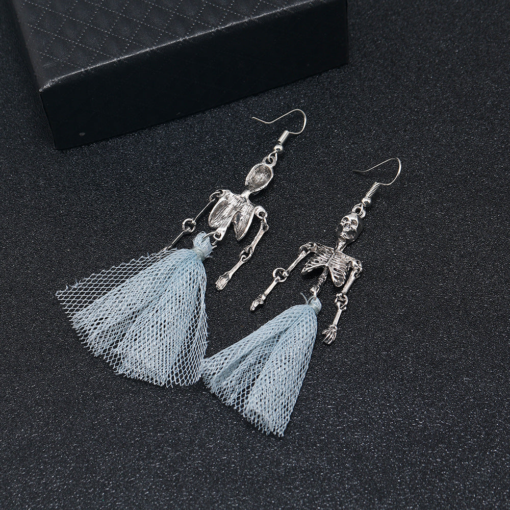 Halloween Punk Hip Hop Skeleton Earrings