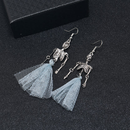 Halloween Punk Hip Hop Skeleton Earrings