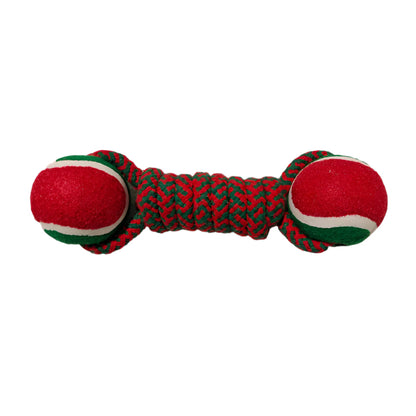 Christmas Doggy Knot Toy – Cotton Rope Teeth Cleaner