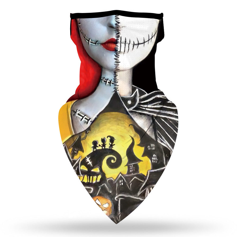 Halloween Clown Print Triangle Scarf – Unisex