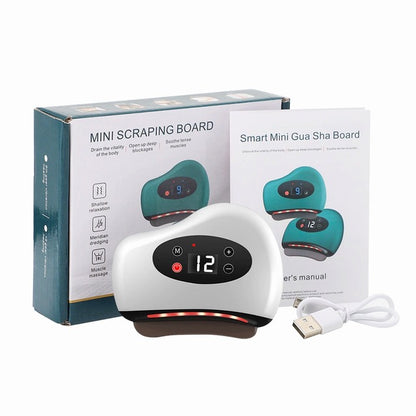 Electric Gua Sha Massage Device Heated Vibration Facial Sculpting Tool