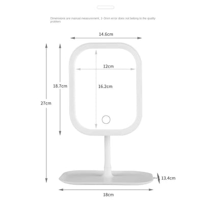 LED Makeup Mirror Touch Control Dimmable Vanity Mirror 3 Light Modes