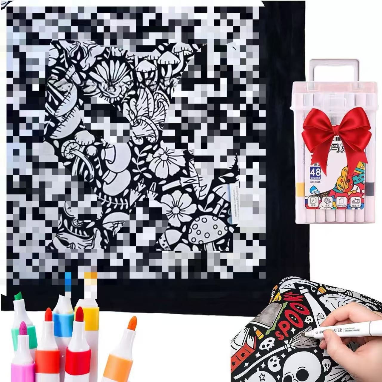 DIY Coloring Blanket with Markers Creative Color Your Own Throw Blanket