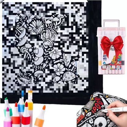 DIY Coloring Blanket with Markers Creative Color Your Own Throw Blanket