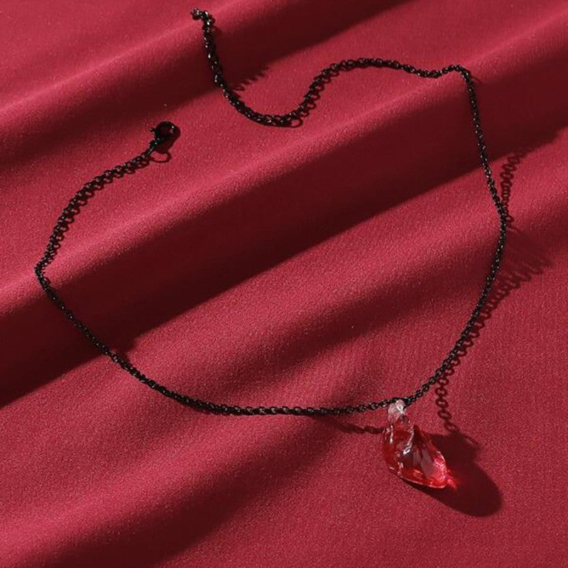 Halloween Resin Heart Necklace – Creative Women’s Jewelry