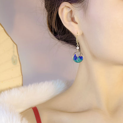 National Style Unique Earrings New Chinese Cheongsam Horse-face Skirt Earrings